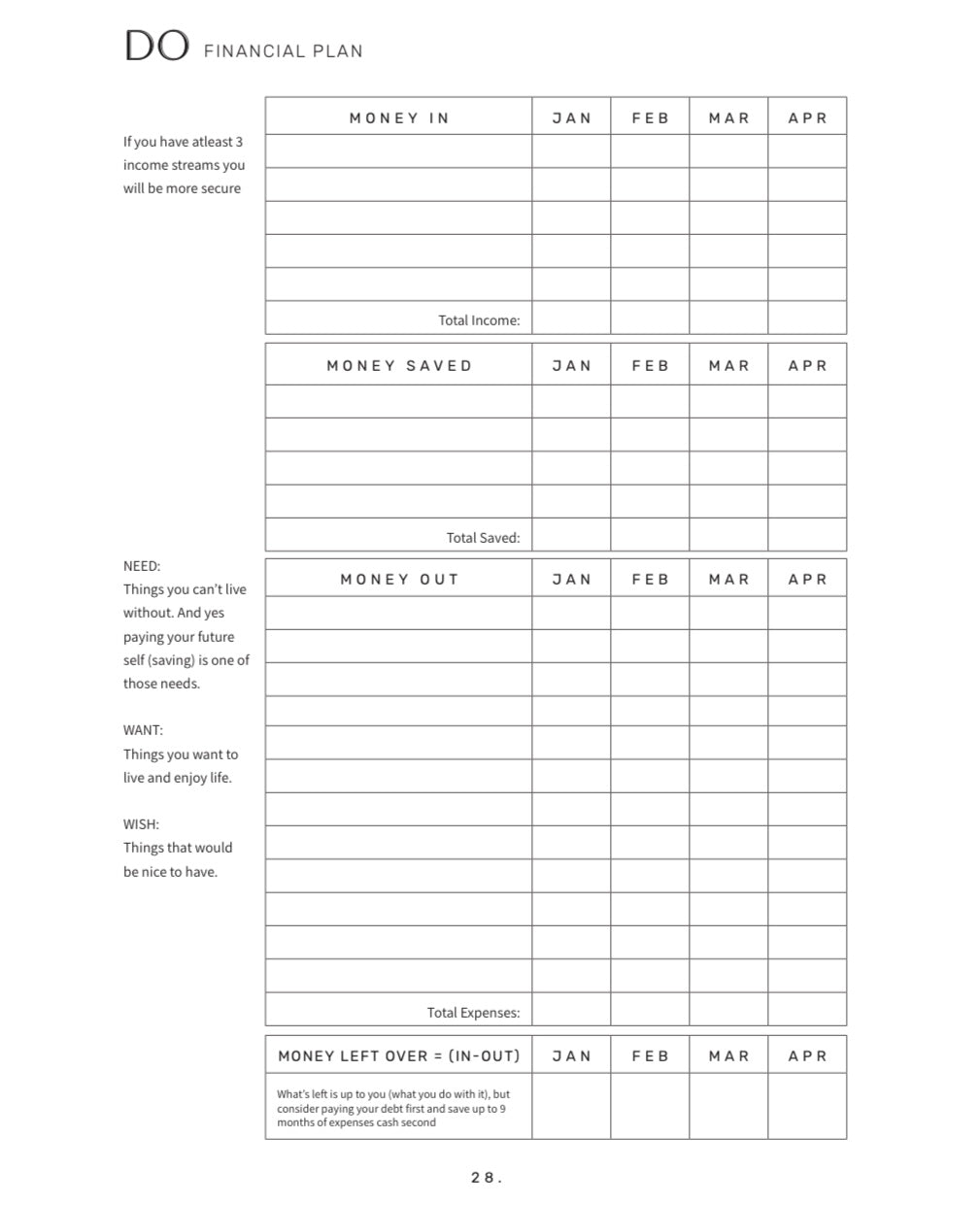 Edge Elements Weekly Planner